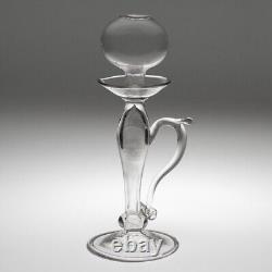 Glass Lacemakers Lamp with Folded Foot c1860