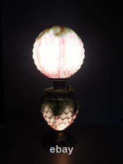 Gone With The Wind Gwtw Antique Oil Banquet Parlor Puffy Grape Lamp Converted