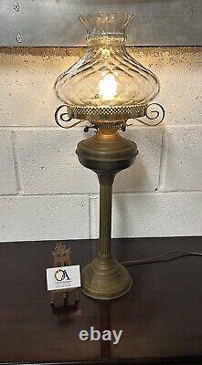 Gorgeous Victorian Brass Oil Lamp Converted To A Electric Lamp