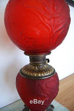 Gwtw Antique Fostoria Art Nouveau Kerosene Oil Old Banquet Victorian Eapg Lamp