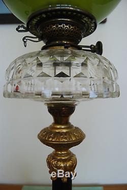 Gwtw Antique Gone With The Wind Oil Kerosene Banquet Piano Parlor Old Lion Lamp