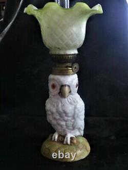 HII 238 Figural Parrot Outstanding Antique Victorian Miniature OIL Lamp MINT