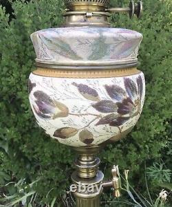 Hinks Antique Standard Oil Lamp With Taylor Tunnicliffe Ceramics