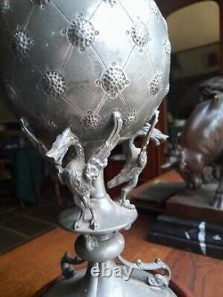 Hinks Oil Lamp, phoenix Pewter. Circa 1886-7