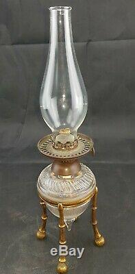 Hinks & sons Victorian Crystal Cut Fairy Oil Lamp