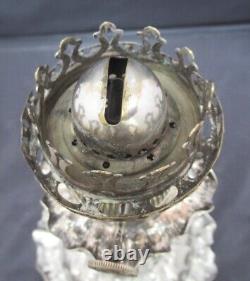 Hukin & Heath silver plated oil lamp c1885, Dresser influence, pattern 5684