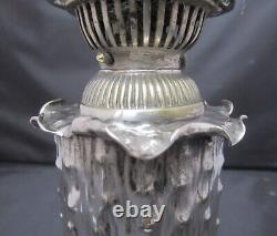 Hukin & Heath silver plated oil lamp c1885, Dresser influence, pattern 5684