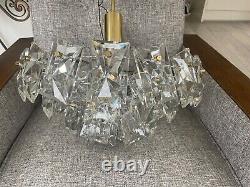 Kinkeldy A German 1960s/70s crystal prism four-tier chandelier light fitting