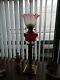 Large Antique Ruby Oil Lamp. Great Condition