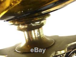 Large Oil Lamp / Converted Lamp Twisted Glass Corinthian Column & Reservoir