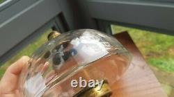 Large Original Victorian Honeycomb Cut Glass Oil Lamp Font Screw Collar 21mm unm