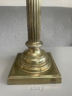 Large brass corinthian column oil lamp base (chilc)