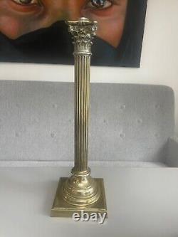 Large brass corinthian column oil lamp base (chilc)