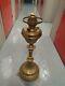 Large heavy antique Brass oil lamp. As Found House Clearance. 30 High 12 Base