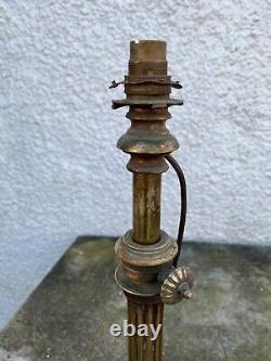 Large original Victorian oil lamp holder c1880 standard lamp electric conversion