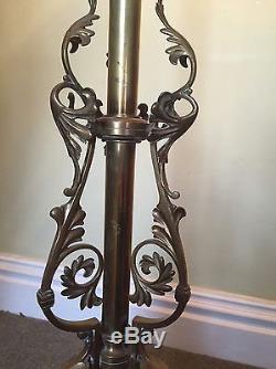 Late 19th Century Brass Standard Oil Lamp Stand