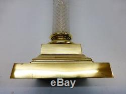 Lovely Heavy Victorian Messengers Cut Glass Oil Lamp
