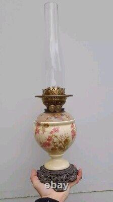 Lovely Little Porcelain Victorian Oil Lamp