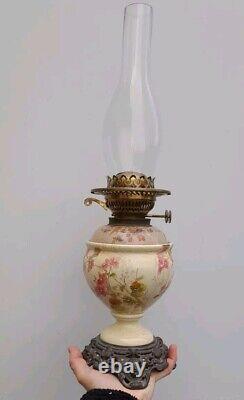 Lovely Little Porcelain Victorian Oil Lamp