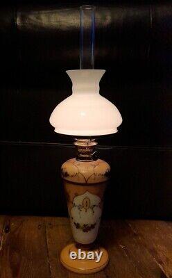 Lovely Little Victorian French Oil Lamp, Complete & Working