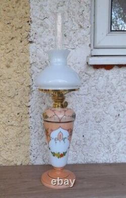 Lovely Little Victorian French Oil Lamp, Complete & Working