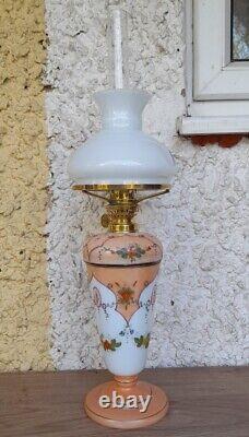 Lovely Little Victorian French Oil Lamp, Complete & Working