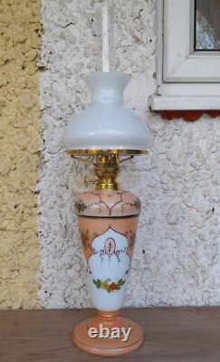 Lovely Little Victorian French Oil Lamp, Complete & Working