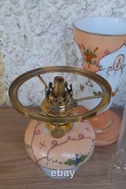 Lovely Little Victorian French Oil Lamp, Complete & Working