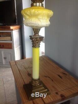 Lovely Yellow Victorian Oil Lamp