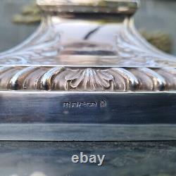 Magnificent Original Victorian Messenger Silver Plated Deep Cut Glass Oil Lamp