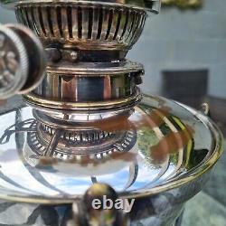 Magnificent Original Victorian WAS Benson Silver Plated Copper Brass Oil Lamp