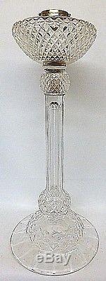 Massive Antique Cut Glass Duplex Oil Lamp By F. W. Osler