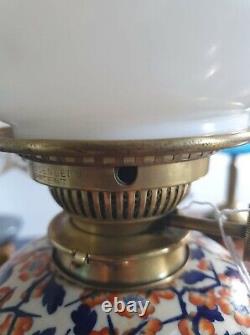 Messenger English Duplex Ceramic Oil Lamp base by Taylor, Tunnicliffe and Co
