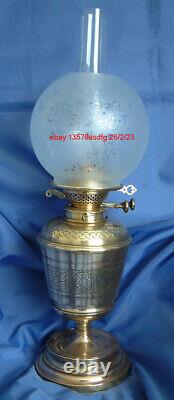 Messenger brass urn-style oil lamp