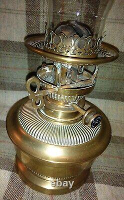 Messengers James Gray & Sons Edinburgh Brass Oil Lamp with Chimney
