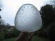 Original Antique Crystal Etched Duplex Beehive Pattern Oil Lamp Shade