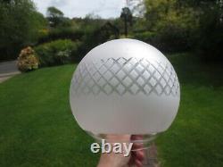 Original Antique Cut Glass Duplex Oil Lamp Shade