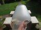 Original Antique Hinks Punkah Oil Lamp Shade GLASS IS STAINED