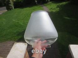 Original Antique Hinks Punkah Oil Lamp Shade GLASS IS STAINED