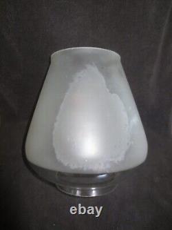 Original Antique Hinks Punkah Oil Lamp Shade GLASS IS STAINED