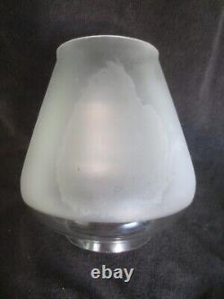 Original Antique Hinks Punkah Oil Lamp Shade GLASS IS STAINED