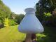 Original Antique Veritas Paris Opal White Tall Reading Duplex Oil Lamp Shade