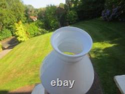 Original Antique Veritas Paris Opal White Tall Reading Duplex Oil Lamp Shade