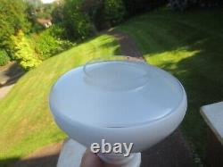 Original Antique Veritas Paris Opal White Tall Reading Duplex Oil Lamp Shade