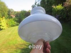 Original Antique Veritas Paris Opal White Tall Reading Duplex Oil Lamp Shade