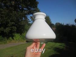 Original Antique Veritas Paris Opal White Tall Reading Duplex Oil Lamp Shade