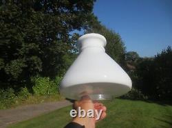 Original Antique Veritas Paris Opal White Tall Reading Duplex Oil Lamp Shade