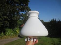 Original Antique Veritas Paris Opal White Tall Reading Duplex Oil Lamp Shade