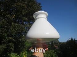 Original Antique Veritas Paris Opal White Tall Reading Duplex Oil Lamp Shade