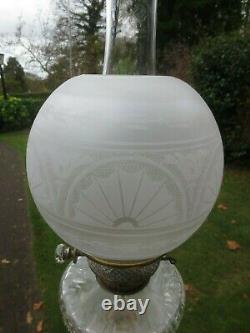 Original Antique Victorian Hinks Oil Lamp Shade